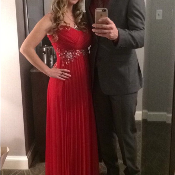 b darlin red prom dress